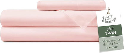 Hotel Sheets Direct 3 Piece Bed Sheet Set Twin Size, 100% Viscose Derived from by HOTELSHEETSDIRECT