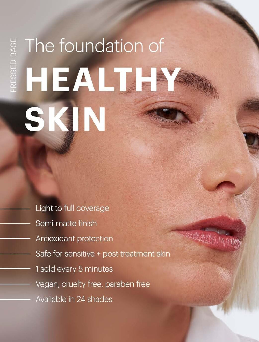 Glo Skin Beauty Pressed Base Powder Foundation, Honey Medium 0.92 oz
