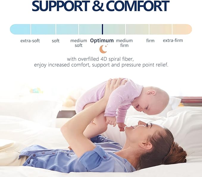 Mattress Topper King for Back Pain, Extra Thick Mattress Pad Cover, Plush - Image 3