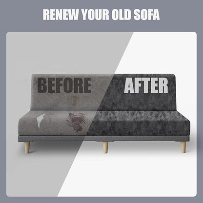 molasofa Leather Like Stretch Futon Slipcover Armless Futon Bed Sofa Cover - Image 6