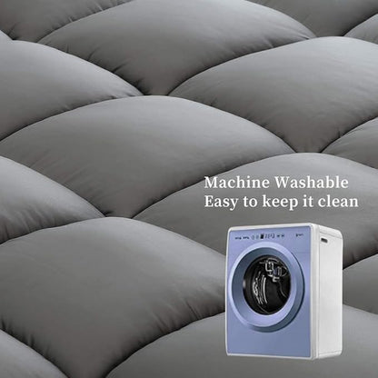 COONP Full XL Mattress Topper, Extra Thick Pillowtop, Cooling Plush Mattress - Image 7