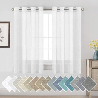 Nickel Grommet Linen Sheer Curtains by HVERSAILTEX
