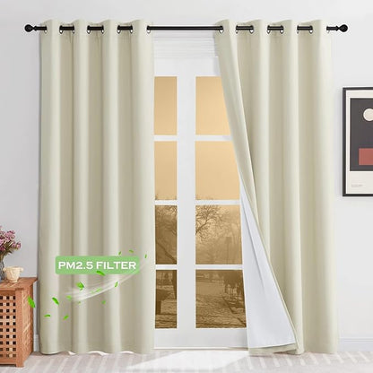 KGORGE Soundproof & Dust Particle Filtering Curtains 100% Blackout Window Cover by KGORGE