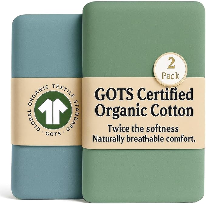 GOTS Organic Bedside Bassinet Sheets 33x20 by OrganicBassinetSheets