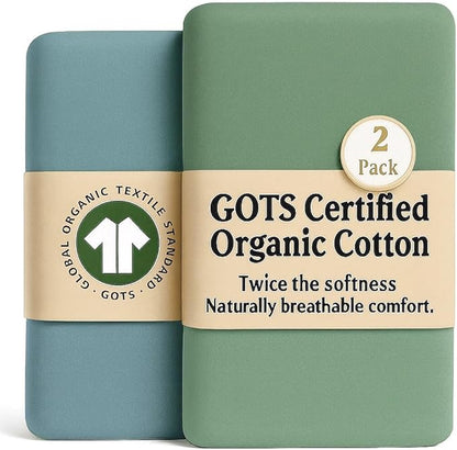 GOTS Organic Bedside Bassinet Sheets 33x20 by OrganicBassinetSheets
