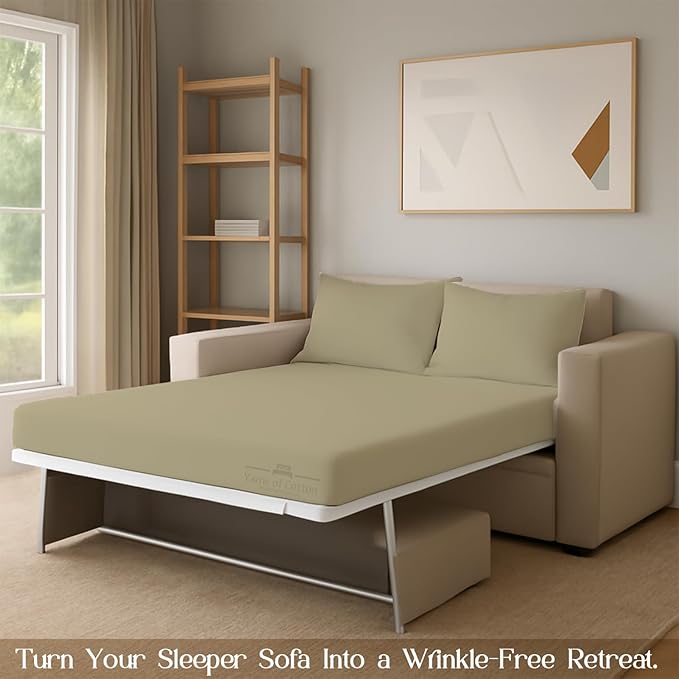 Sleeper Sofa 4 Piece Bed Sheet Set Premium Quality 100% Cotton 500 Thread Count - Image 7