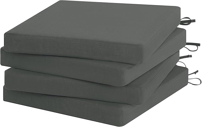 Favoyard Outdoor Chair Cushion Set of 4 Rainproof & Color Fade Resistant 19 x by OutdoorFurnitureAccessories