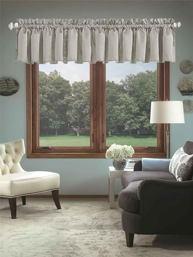 Extra Wide Window Valance for Bedroom & Living Room, Suitable for Large & Small by HighQualityCurtains