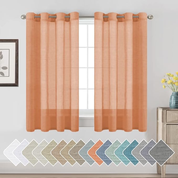 H.VERSAILTEX Linen Curtains Natural Linen Blended Curtain Panels by HVERSAILTEX