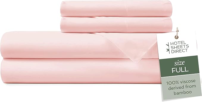 Hotel Sheets Direct 4 Piece Bed Sheet Set Full Size, 100% Viscose Derived from by HOTELSHEETSDIRECT