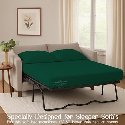 Sleeper Sofa 4 Piece Bed Sheet Set Premium Quality 100% Cotton 500 Thread Count - Image 3