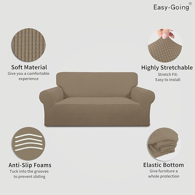 Easy-Going Stretch Oversized Loveseat Slipcover 1-Piece Sofa Cover Furniture - Image 3