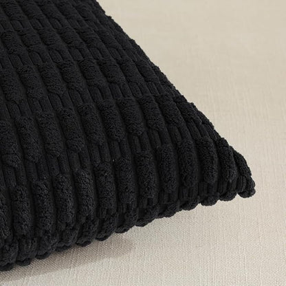Fancy Homi 4 Packs Boho Black Decorative Throw Pillow Covers 12x24 Inch - Image 4