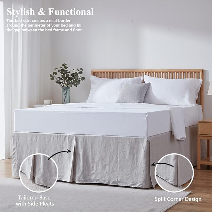 Simple&Opulence Belgian Linen Bed Skirt - Image 4