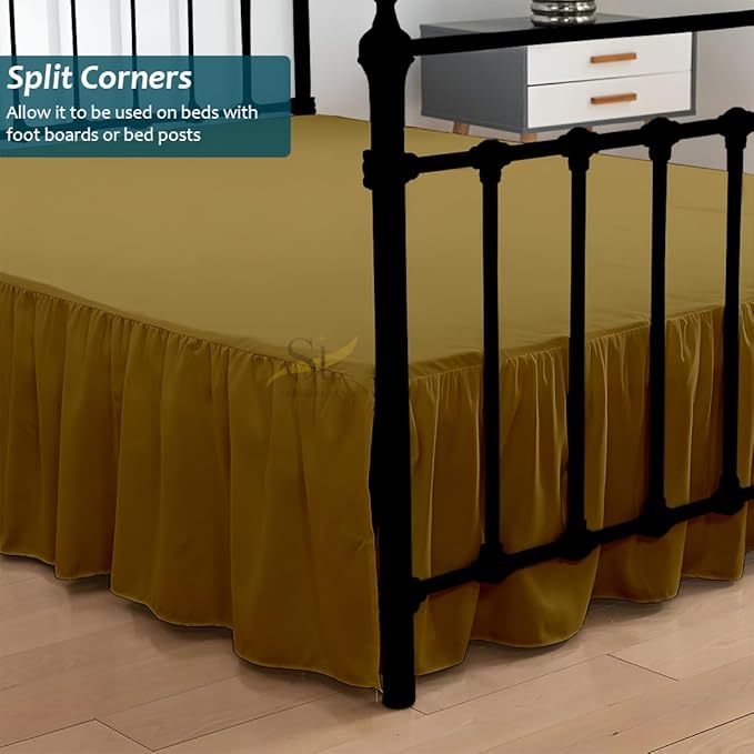 Shreem Linen Ruffled Bed Skirt - Image 2