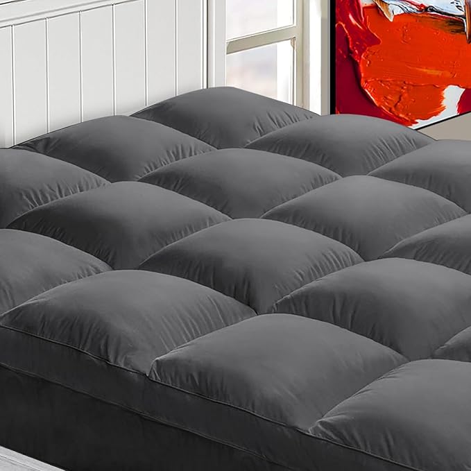 Mattress Topper Full for Back Pain, Extra Thick Mattress Pad Cover, Plush by CHOPINMOON