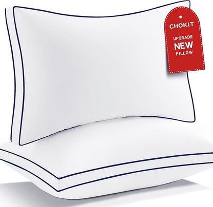 Premium Pillows Standard Size Set of 2, Fluffy and Supportive 7D Down by CHOKIT