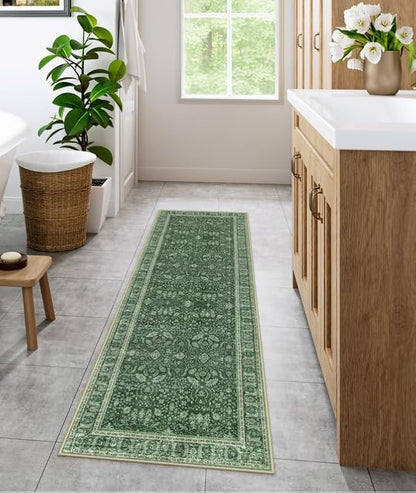 Lahome Vintage 2'6''x10' Green Washable Runners - Image 5