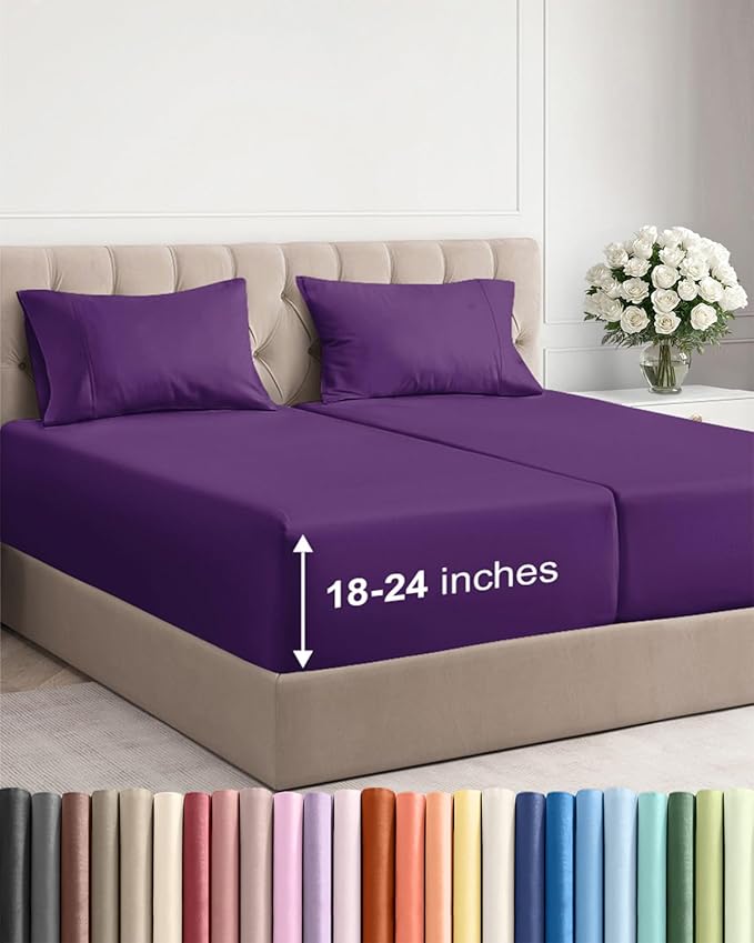 Extra Deep Pocket Split King Sheets by CGKUnlimited