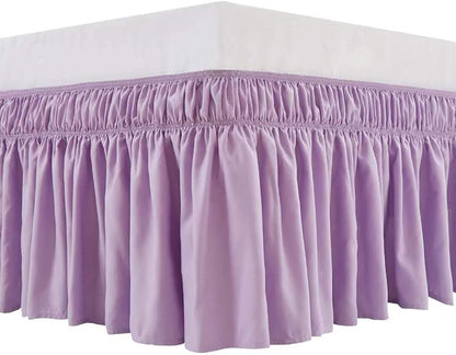 MEILA Wrap Around Bed Skirt Three Fabric Sides Elastic Dust Ruffled 16 Inch by MEILA