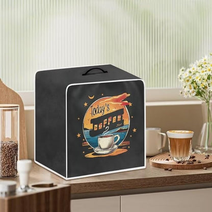 Mumeson Coffee Cup Print Coffee Maker Cover, Blender Dust Cover Juice Machine - Image 3