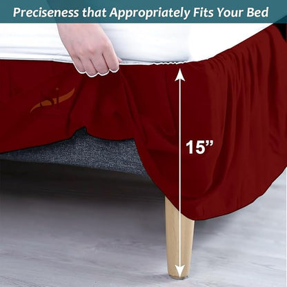 Shreem Linen Ruffled Bed Skirt - Image 4