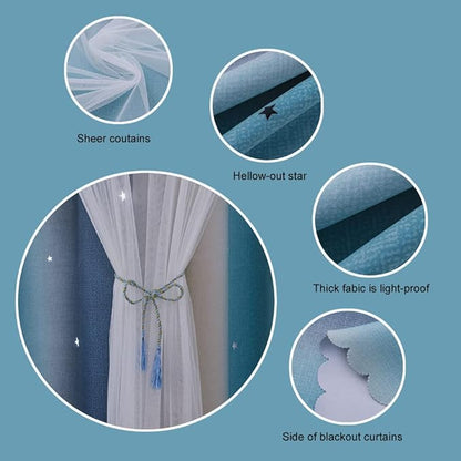 Ombre Rainbow Blackout Curtains - Image 4