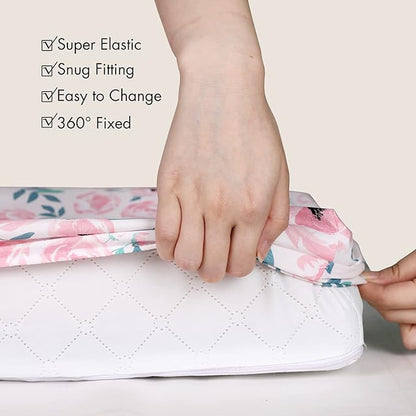 Gllquen Baby Bassinet Sheets Set 2-Pack, Breathable Cozy Bassinet Fitted Sheet - Image 7