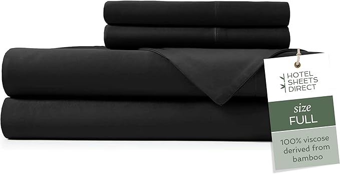 Hotel Sheets Direct 4 Piece Bed Sheet Set Full Size, 100% Viscose Derived from by HOTELSHEETSDIRECT