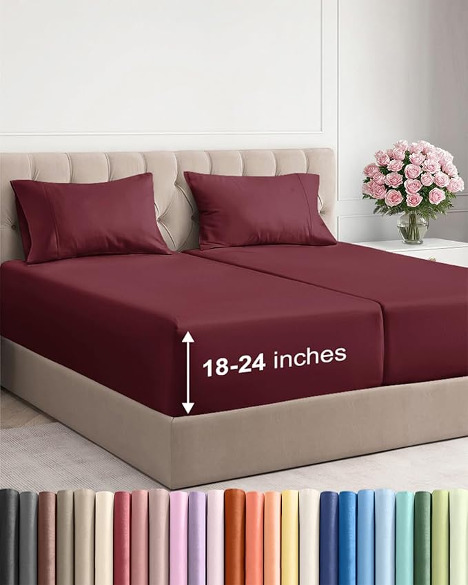 Extra Deep Pocket Split King Sheets by CGKUnlimited