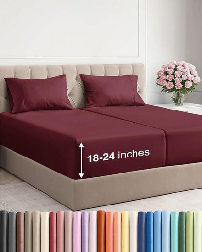Extra Deep Pocket Split King Sheets by CGKUnlimited
