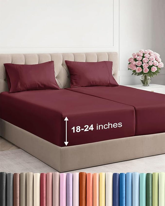Extra Deep Pocket Split King Sheets by CGKUnlimited