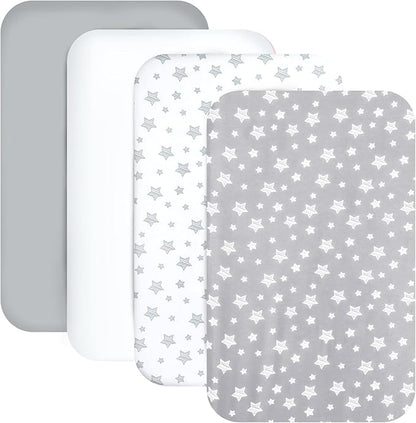 Mini Portable Crib Sheets 4 Pack by Moonsea