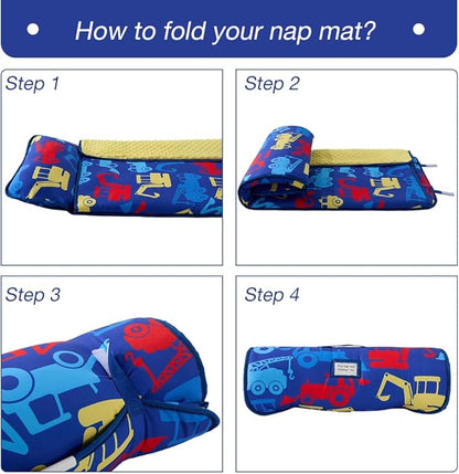 beeweed Toddler Nap Mat, Rollup Design Kid Sleeping Mat - Image 4