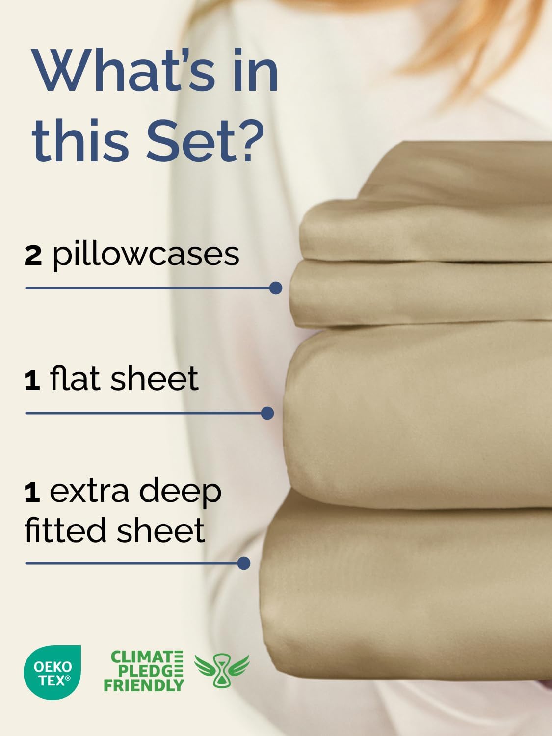 cgk extra deep twin sheet set - 4pc shown in use