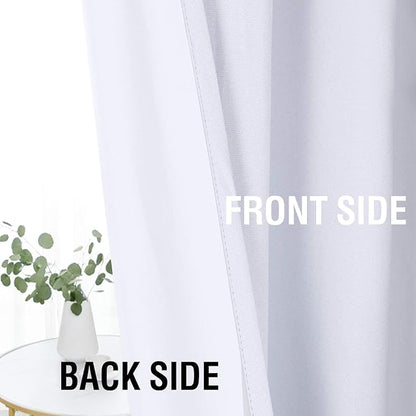 H.VERSAILTEX Linen Look 100% Blackout Curtains 95 Inches Long - Image 6