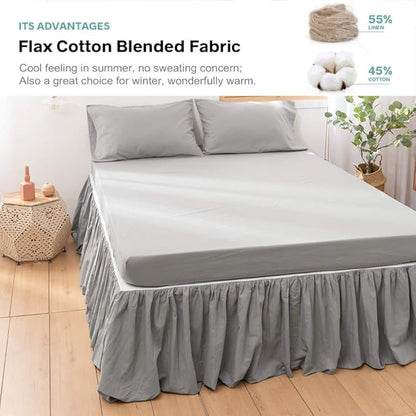 BISELINA French Linen Bed Skirt - Image 5