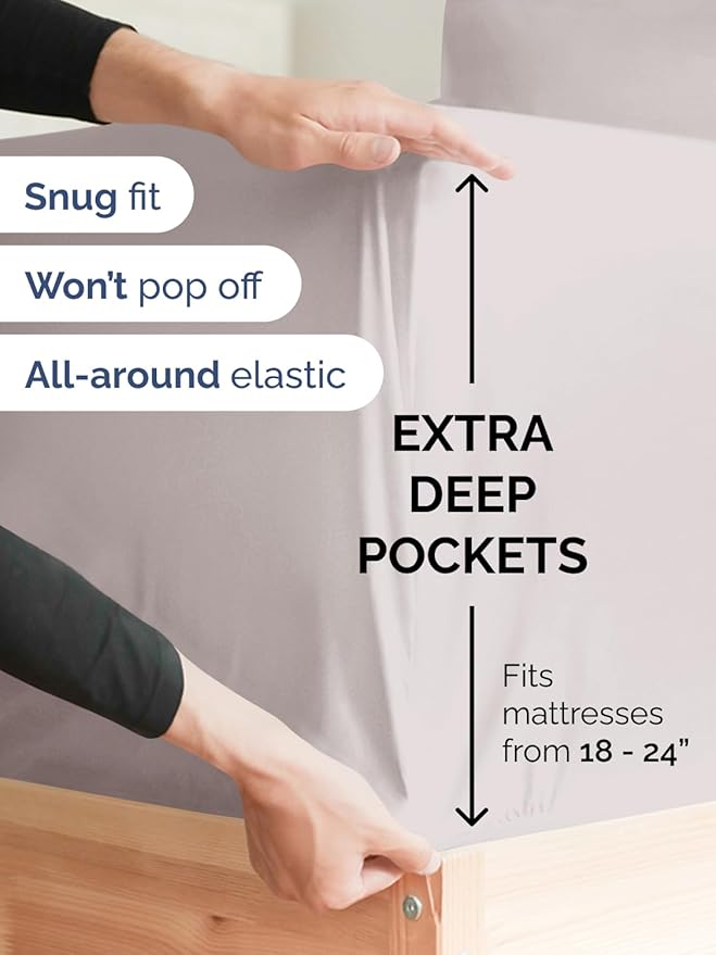 Extra Deep Twin Fitted Sheet - Image 2