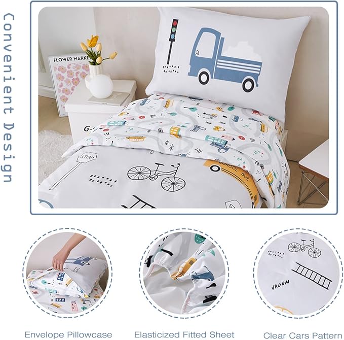 PERFEMET 4 Pcs Toddler Bedding Set - Image 5