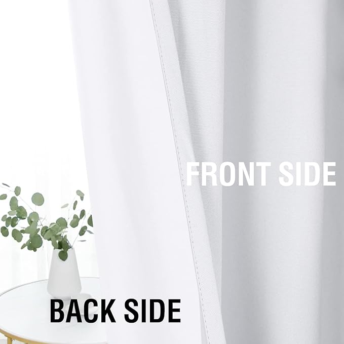 H.VERSAILTEX Linen Look 100% Blackout Curtains 63 Inches Long - Image 7