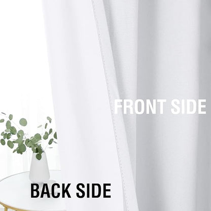H.VERSAILTEX Linen Look 100% Blackout Curtains 63 Inches Long - Image 7