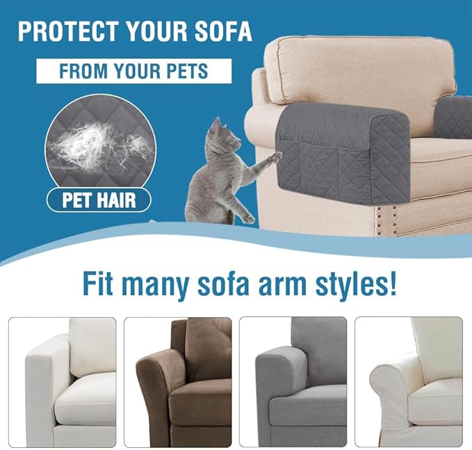 2 Pack Water Resistant Armrest Covers - Image 7