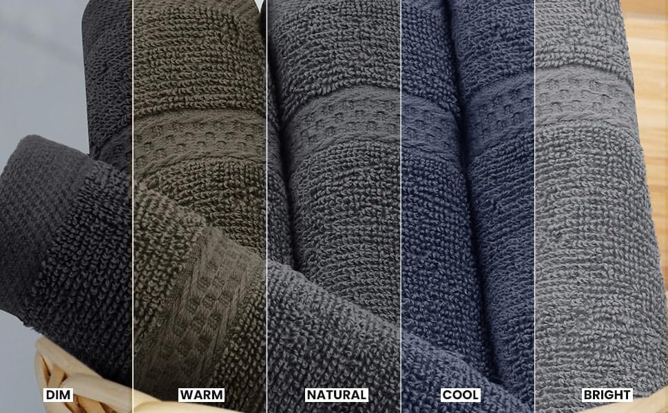 utopia towels 8 piece majestic plush luxury towel, front angle view