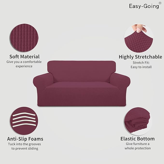 Easy-Going Stretch Oversized Loveseat Slipcover 1-Piece Sofa Cover Furniture - Image 3