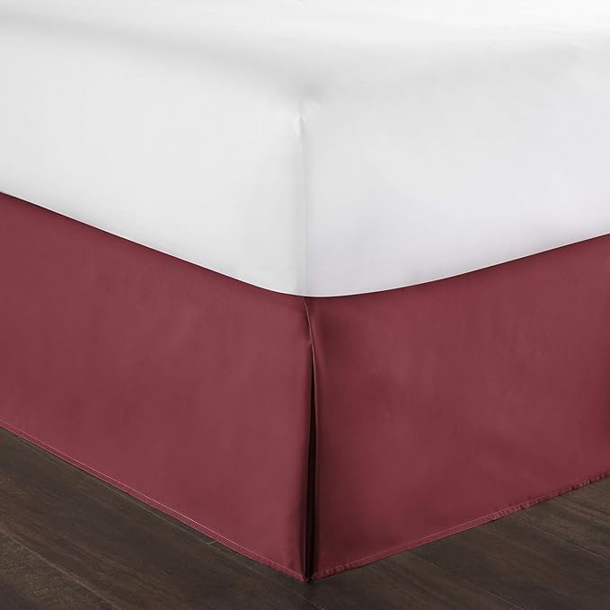 Bed Skirt - 100% Cotton 800 Thread Count Box Pleated Bed Skirt - Luxury Pleated - Image 3