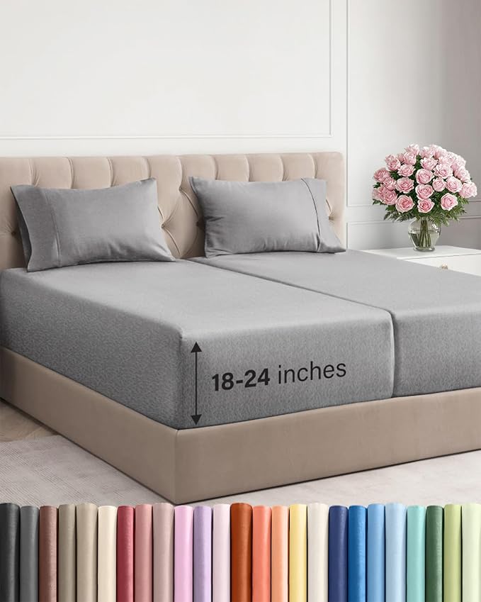Extra Deep Pocket Split King Sheets by CGKUnlimited