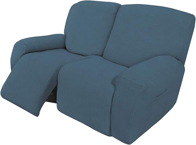 Easy-Going 6 Pieces Recliner Loveseat Stretch Sofa Slipcover Sofa Cover by Easy-Going