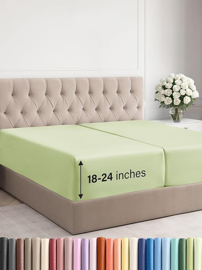 Extra Deep Split King Fitted Sheet by CGKUnlimited