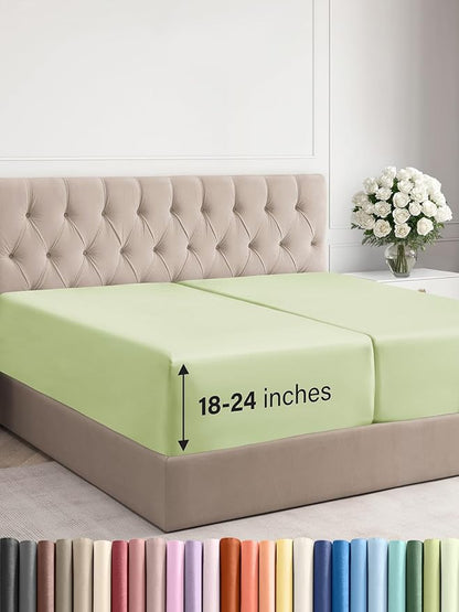Extra Deep Split King Fitted Sheet by CGKUnlimited