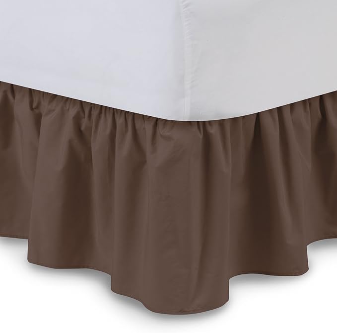 Ruffled Bed Skirt 18 Inch Drop Dust Ruffle by Unknown